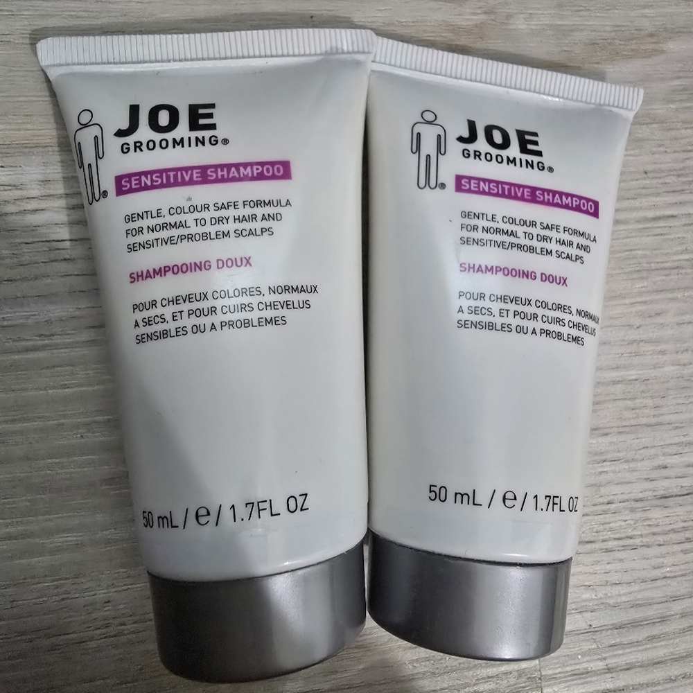 JOE Grooming Sensitive Shampoo 1.7 FL OZ Travel Size X2 New